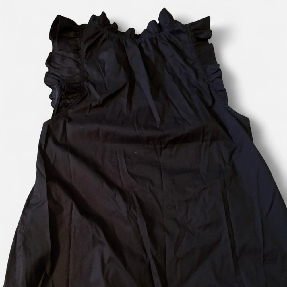 Express Black Button-Down Ruffle Blouse - image 4